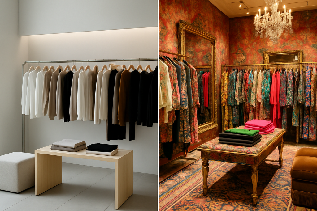 Minimalismo vs Massimalismo: quale stile scegliere per il tuo negozio?